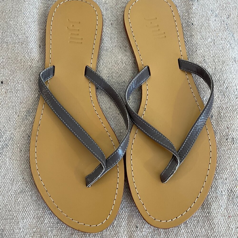 J.Jill Woman's Leather Summer/Beach Slip-On Flip-Flops Sandals Sz 8 - Picture 8 of 9